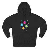 Color Pop Charm Patch Three-Panel Fleece Hoodie - snazzymerch