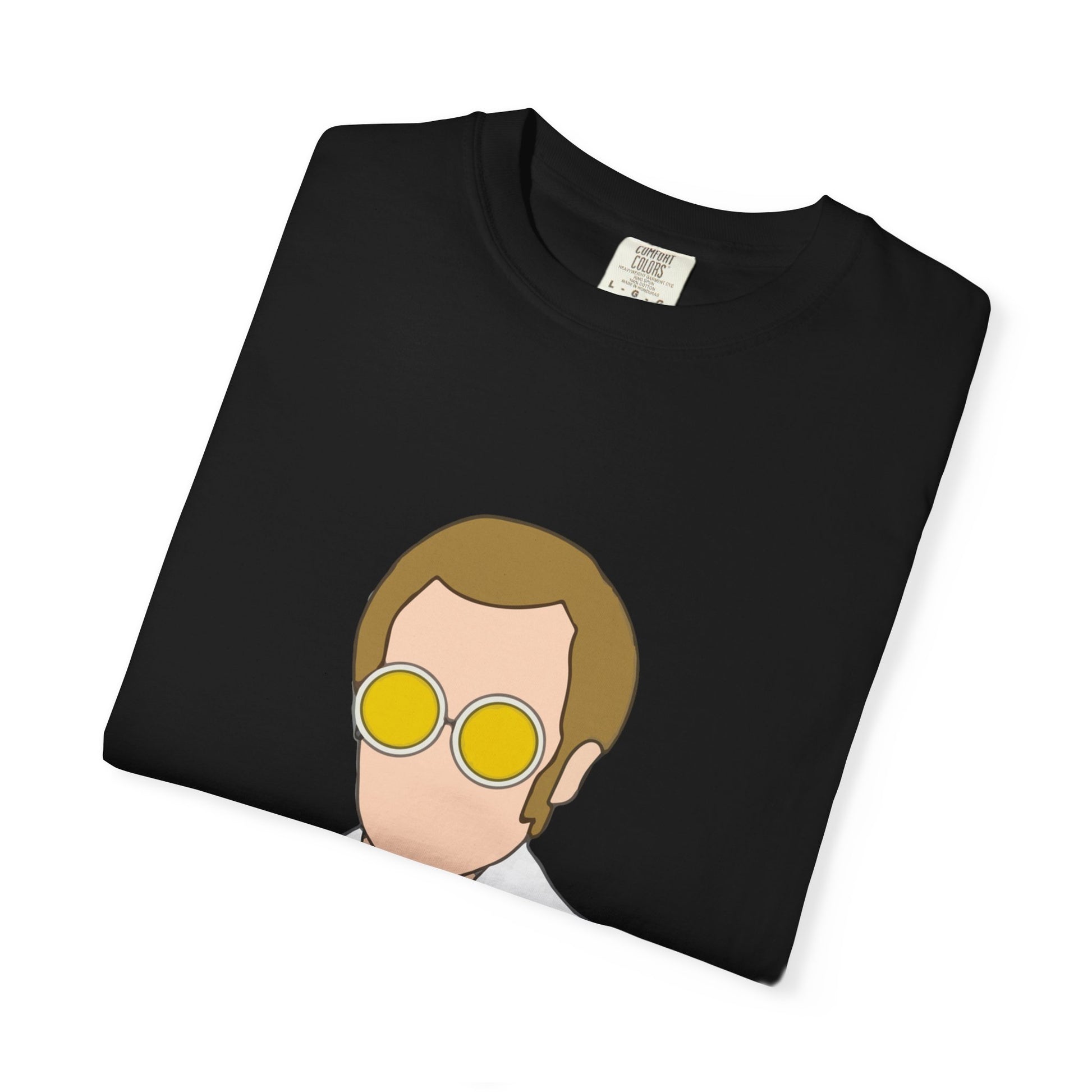 Yellow Glasses Portrait Unisex Garment-Dyed T-shirt - snazzymerch