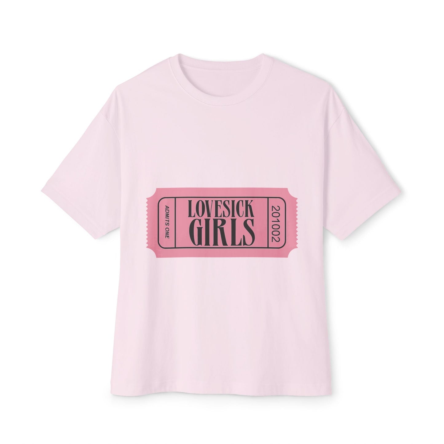 Lovesick Girls Ticket – Oversized Boxy Tee Printify