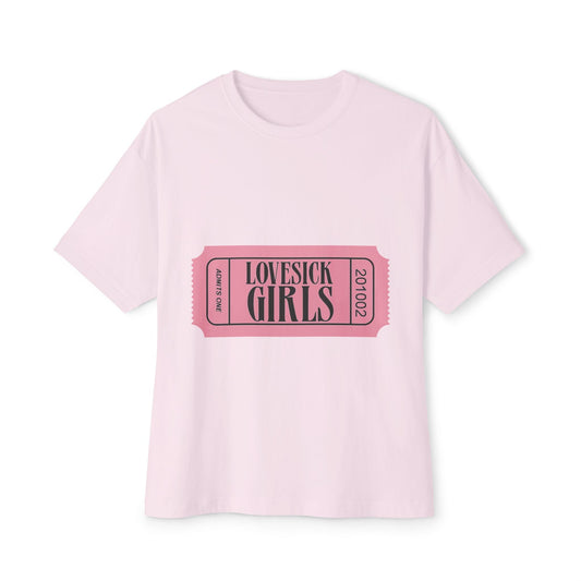 Lovesick Girls Ticket – Oversized Boxy Tee Printify