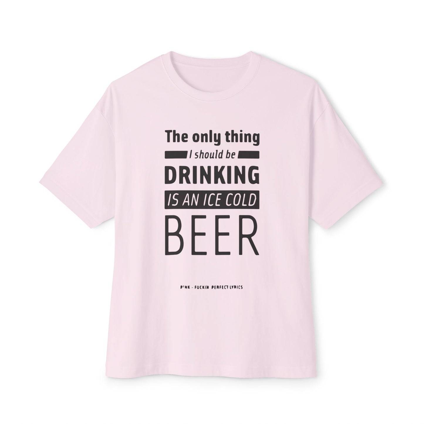 Pop Art Lips & Text Unisex Oversized Boxy Tee - snazzymerch