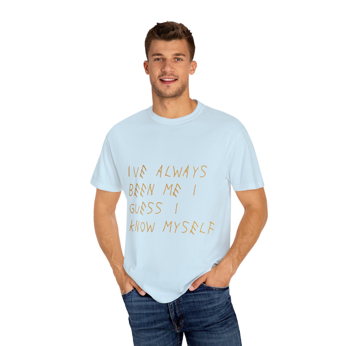 Know Myself Lyric Script Dyed Tshirt Printify