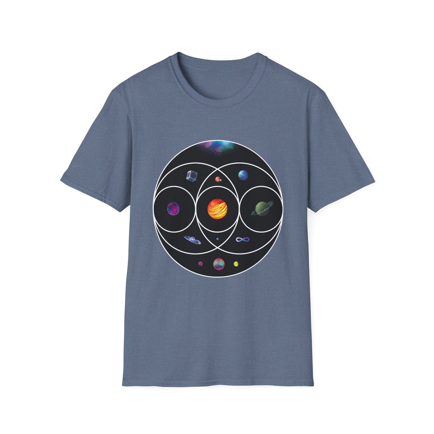 Unisex Softstyle T-Shirt Inspired by Coldplay’s Illustration Concept Printify