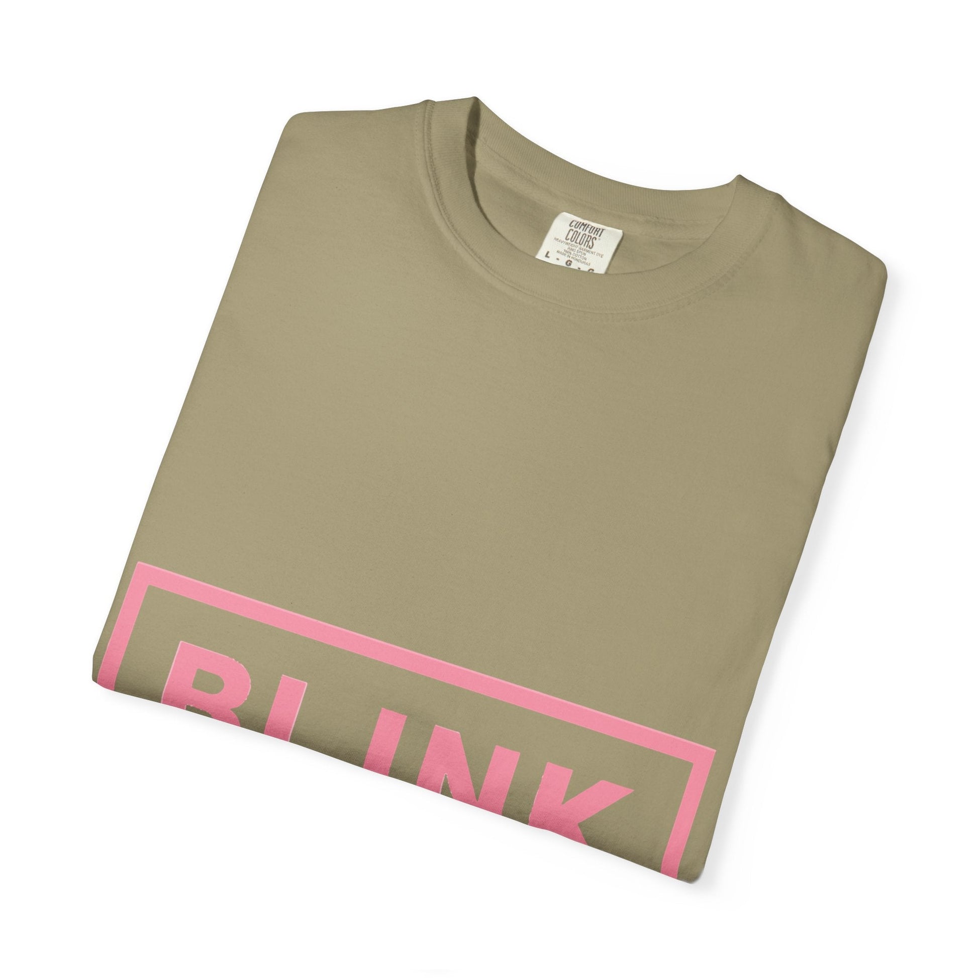 Minimal BLINK Logo – Dyed T-shirt Printify