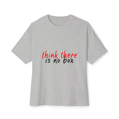 Think There Handwritten Unisex oversized Boxy Tee - snazzymerch