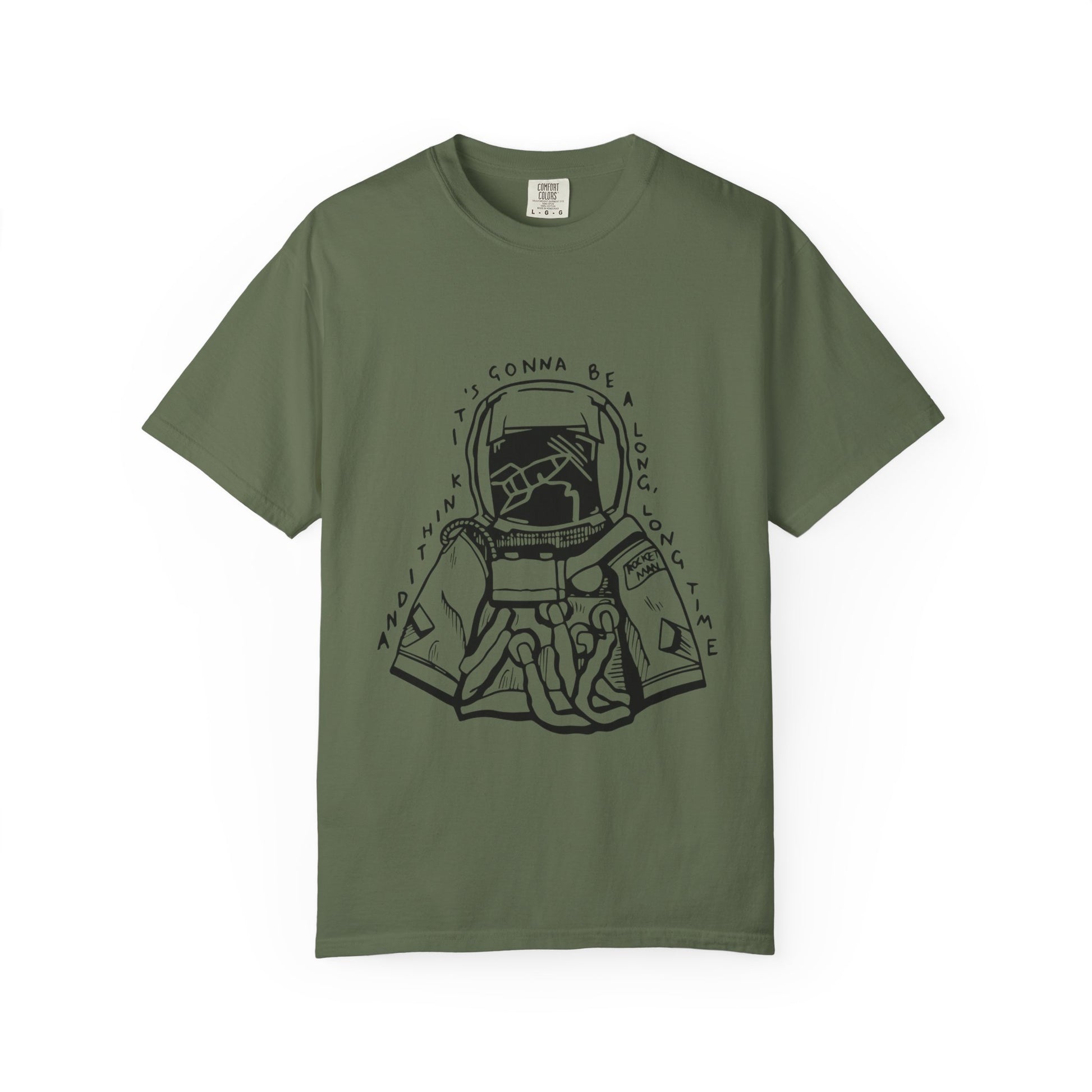 Outline Face Design Unisex Garment-Dyed T-shirt - snazzymerch