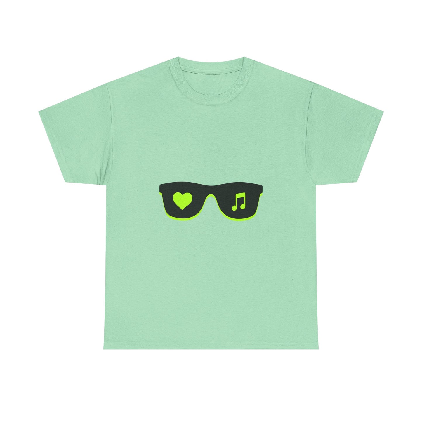 Neon Love Notes Unisex Heavy cotton tee Printify