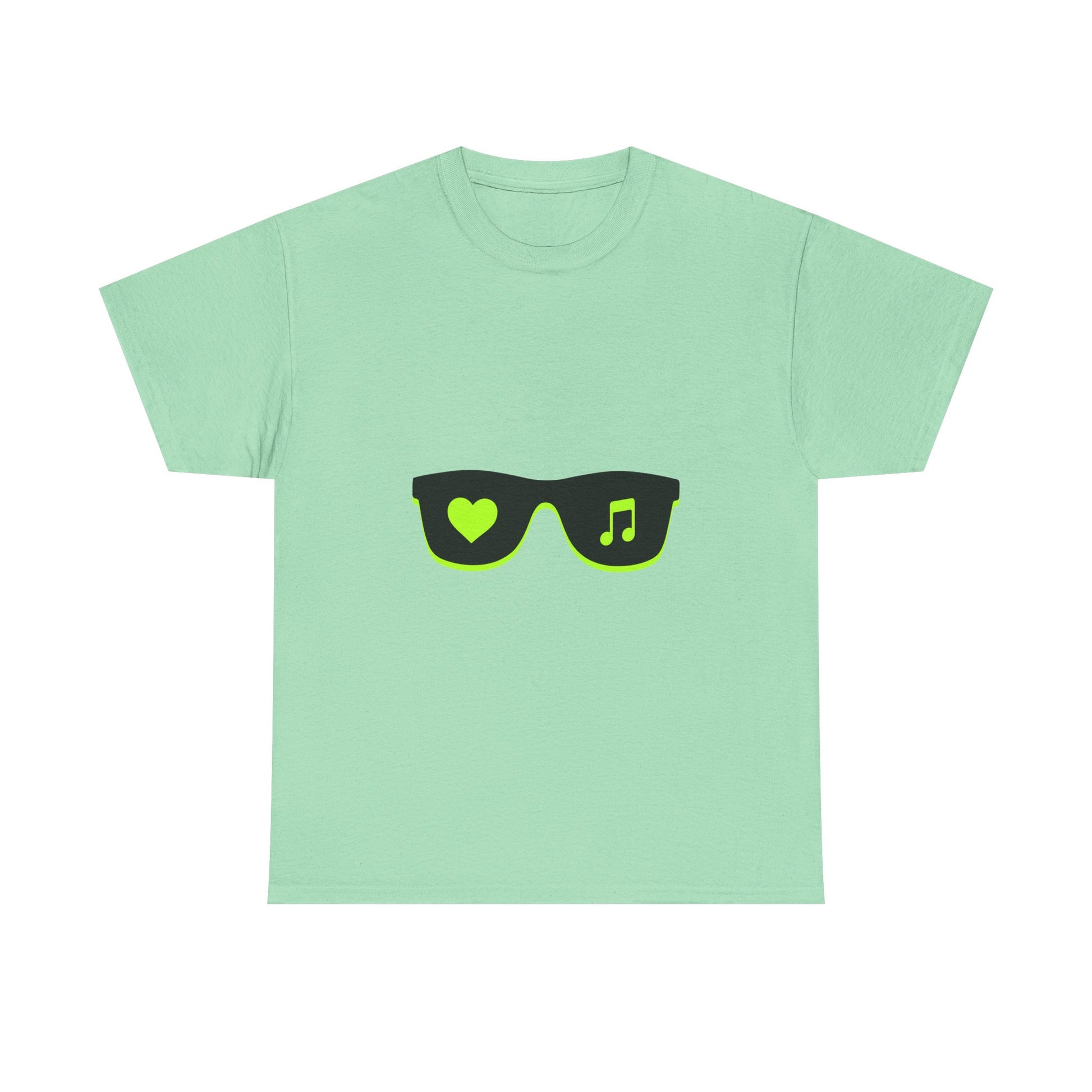 Neon Love Notes Unisex Heavy cotton tee Printify