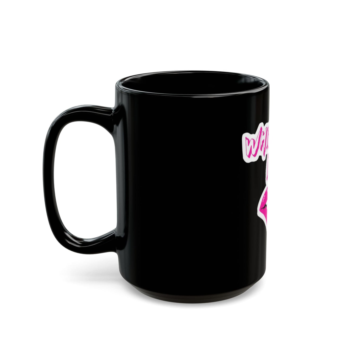 Whisper Lips Black Mug (11oz, 15oz) - snazzymerch