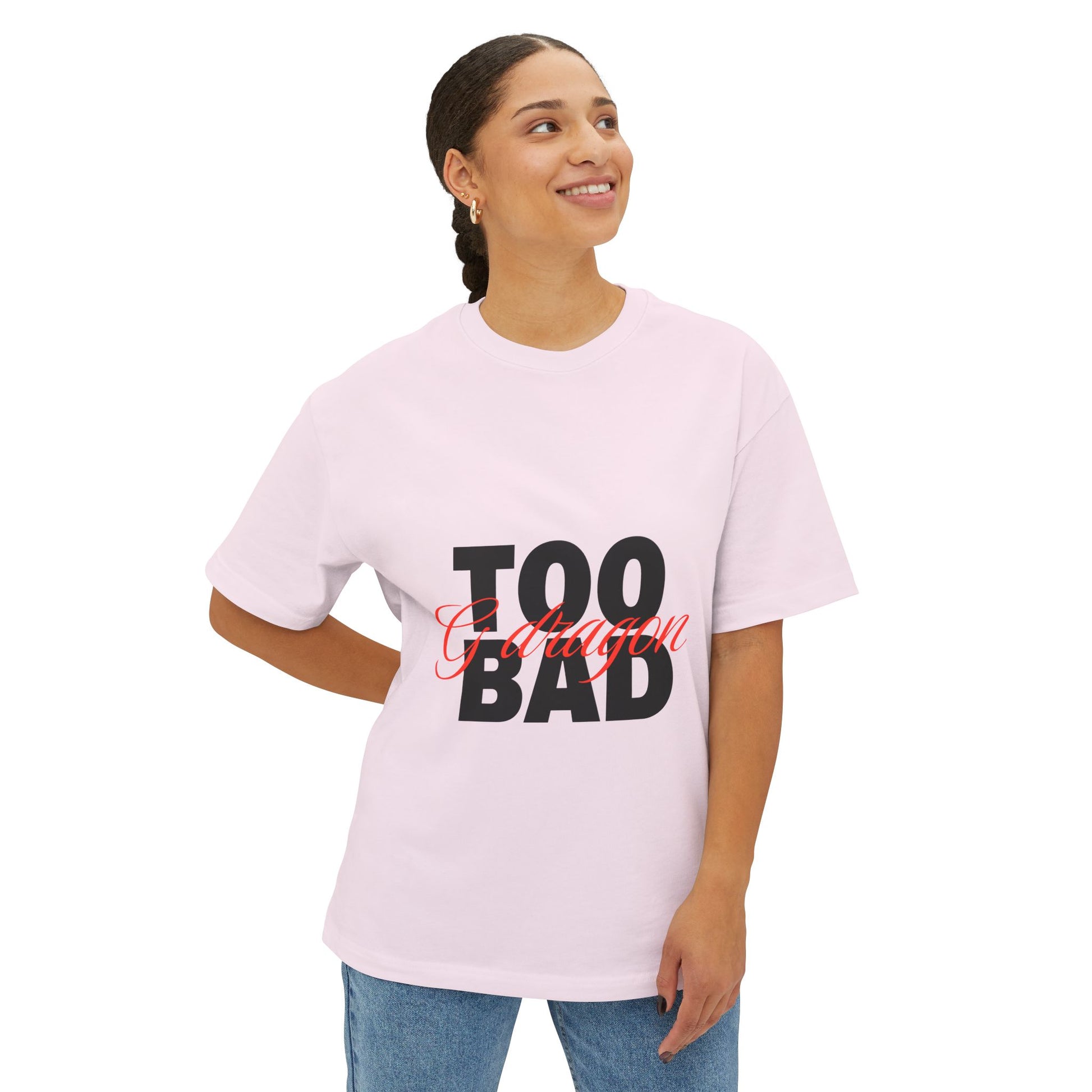 Signature Flame Script Unisex Oversized Boxy Tee - snazzymerch