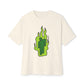 Billie Eilish Inspired Green Flame Oversized T-Shirt – Neon Streetwear Edition Printify