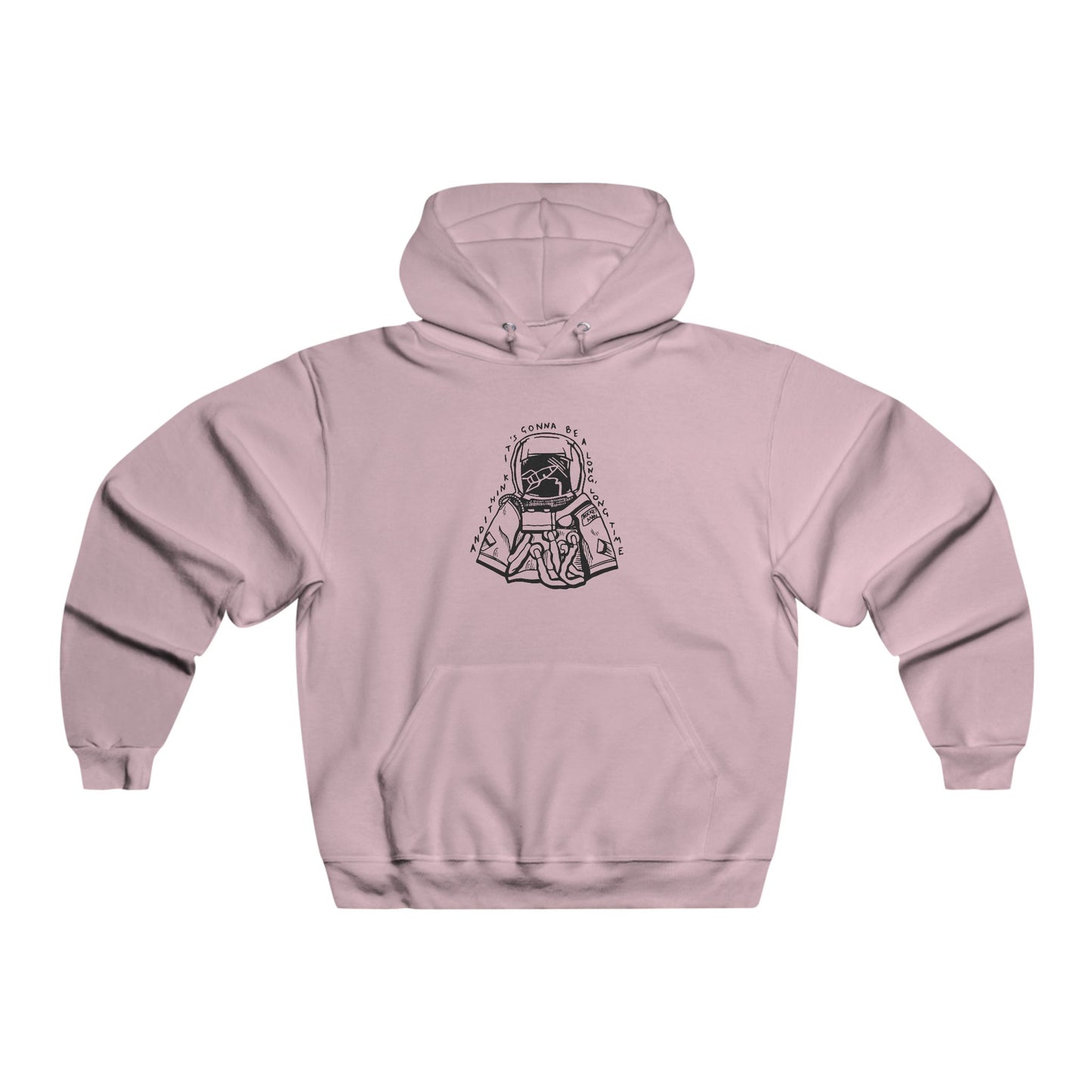 Outline Face Design Men's NUBLEND® Hooded Sweatshirt - snazzymerch