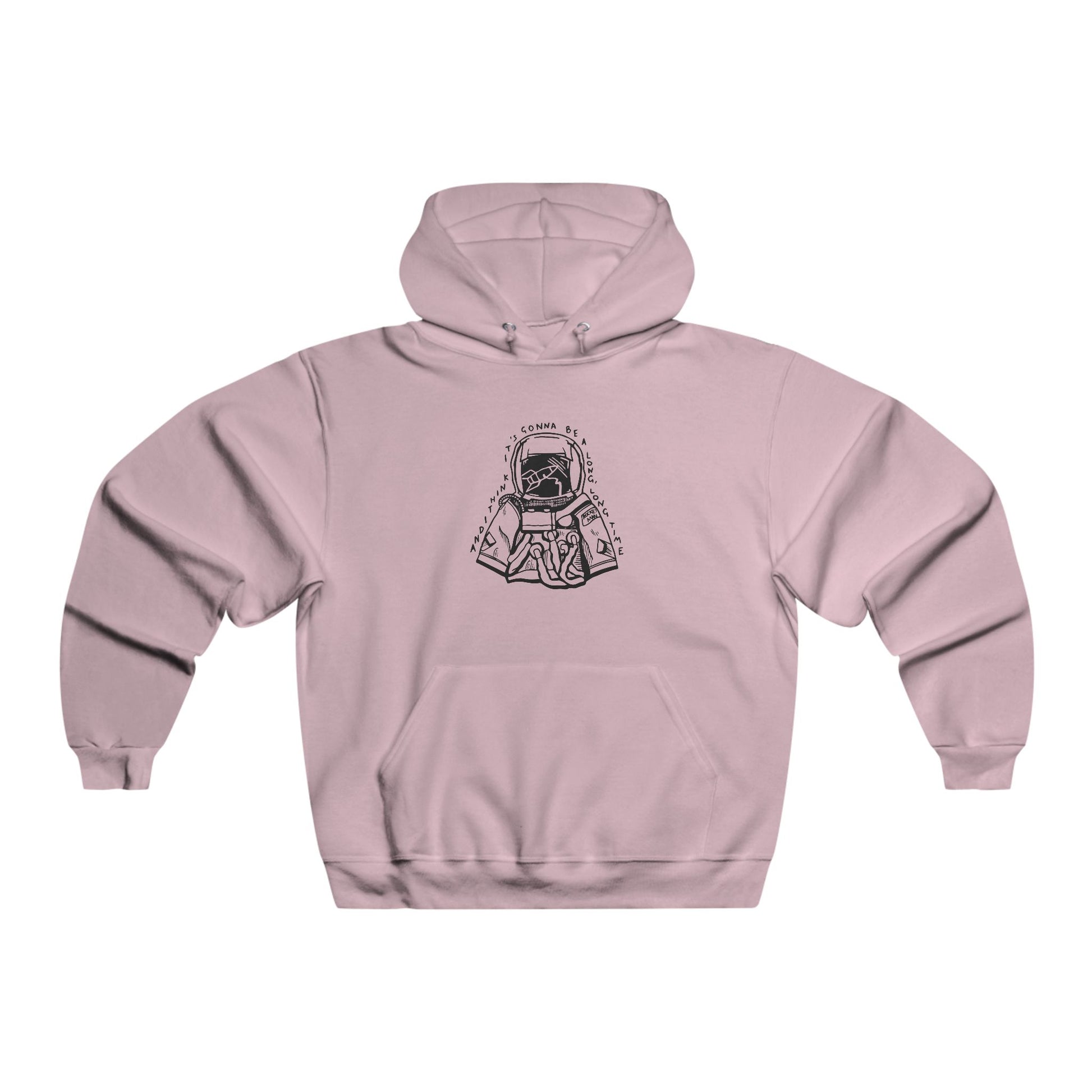 Outline Face Design Men's NUBLEND® Hooded Sweatshirt - snazzymerch