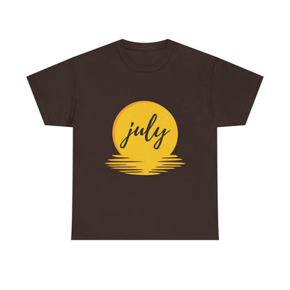 July Sun Graphic Unisex Heavy Cotton Tee - snazzymerch
