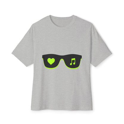 Neon Love Notes Unisex Oversized Boxy tee Printify