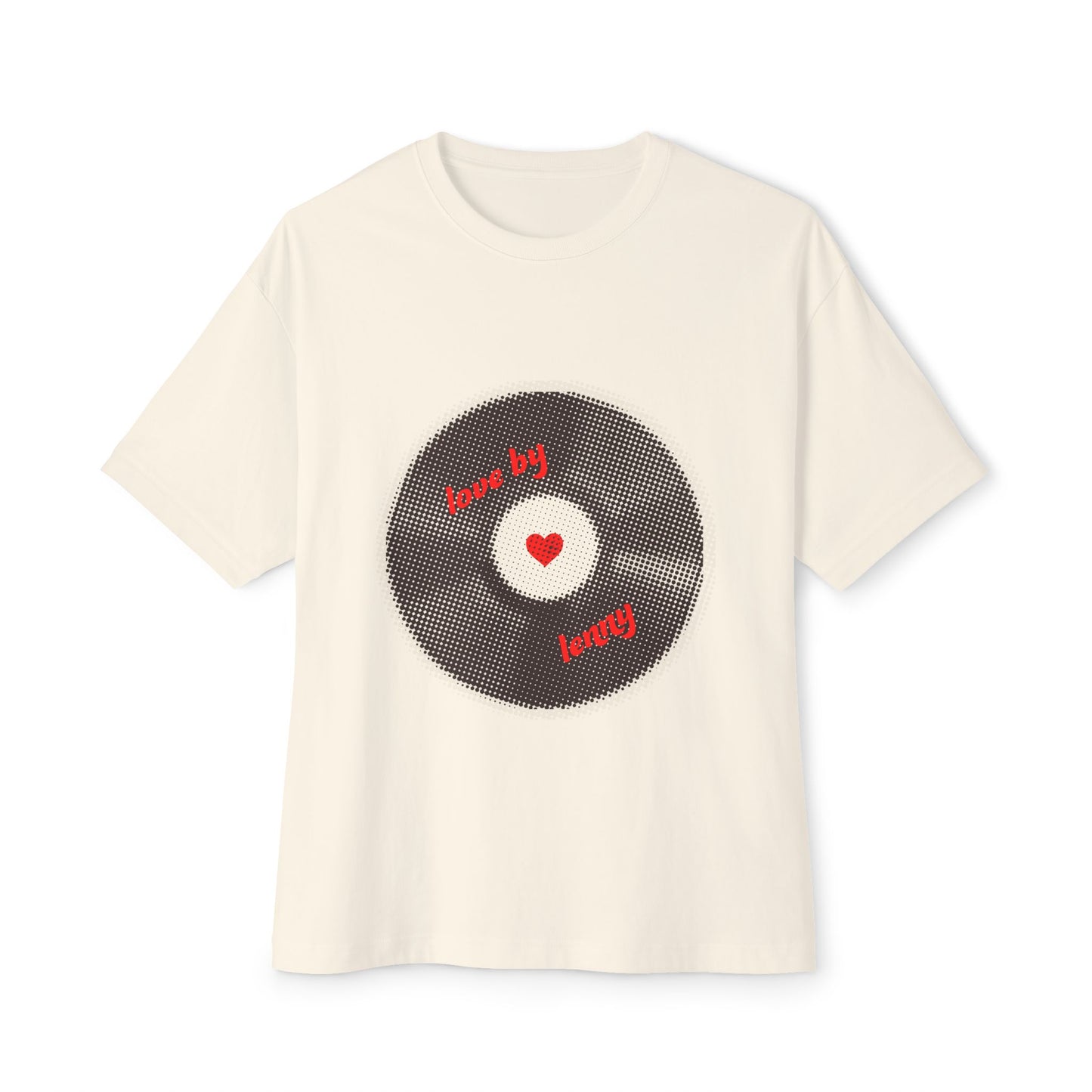 Vinyl Love Spin Unisex Oversized Boxy tee Printify