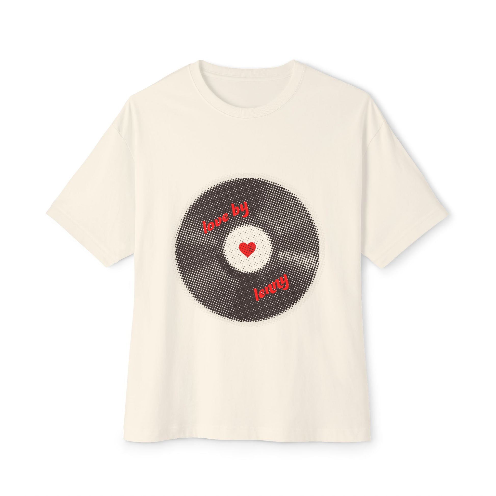 Vinyl Love Spin Unisex Oversized Boxy tee Printify
