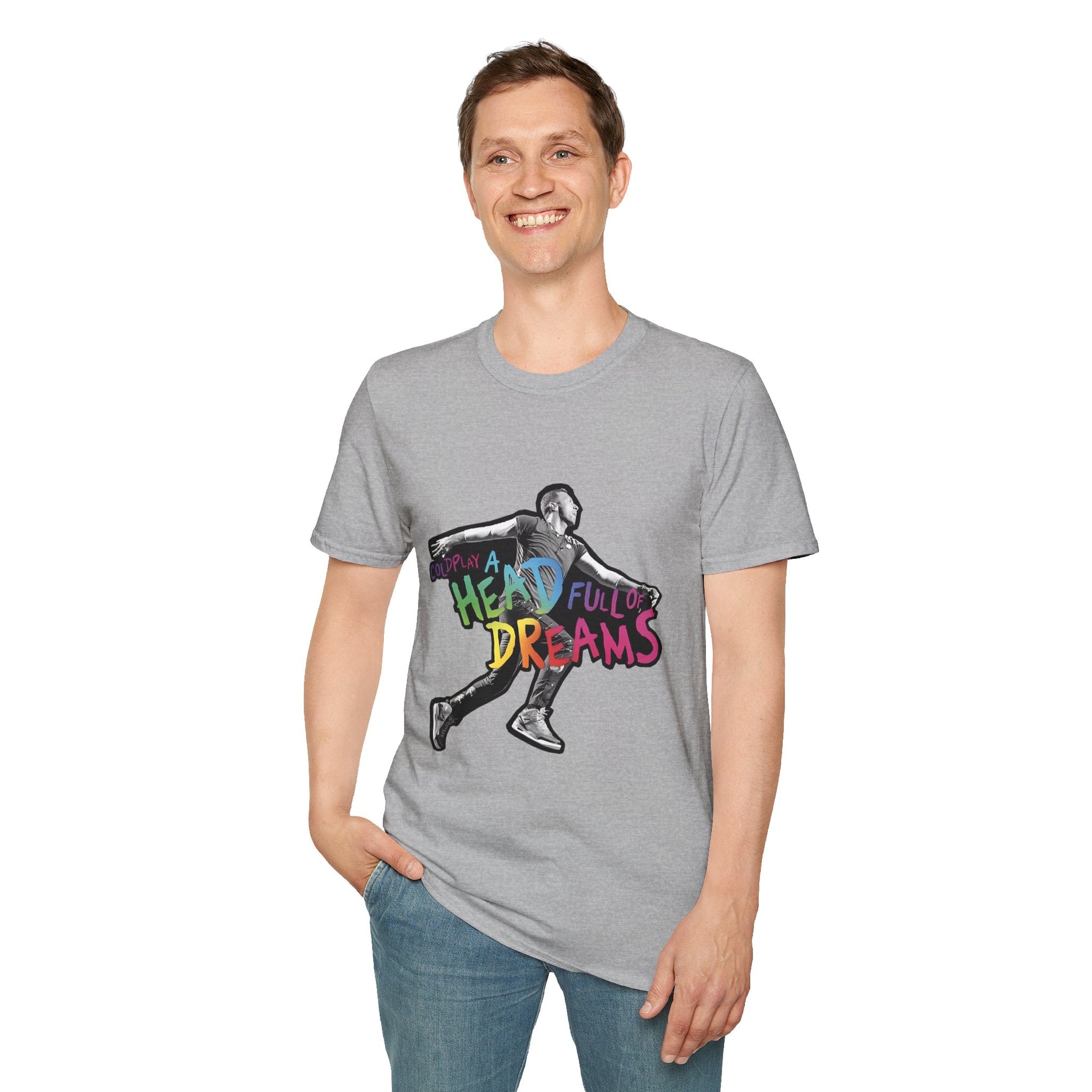 Unisex Softstyle T-Shirt Inspired by Coldplay A Head Full of Dreams Chris Printify