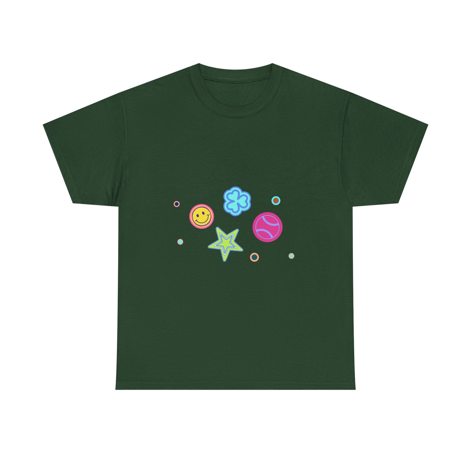 Color Pop Charm Patch Unisex Heavy Cotton Tee - snazzymerch
