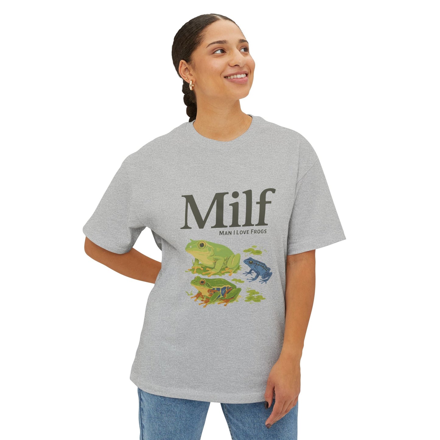 Unisex Oversized Tee – Snazzy Funny Milf Edition Printify