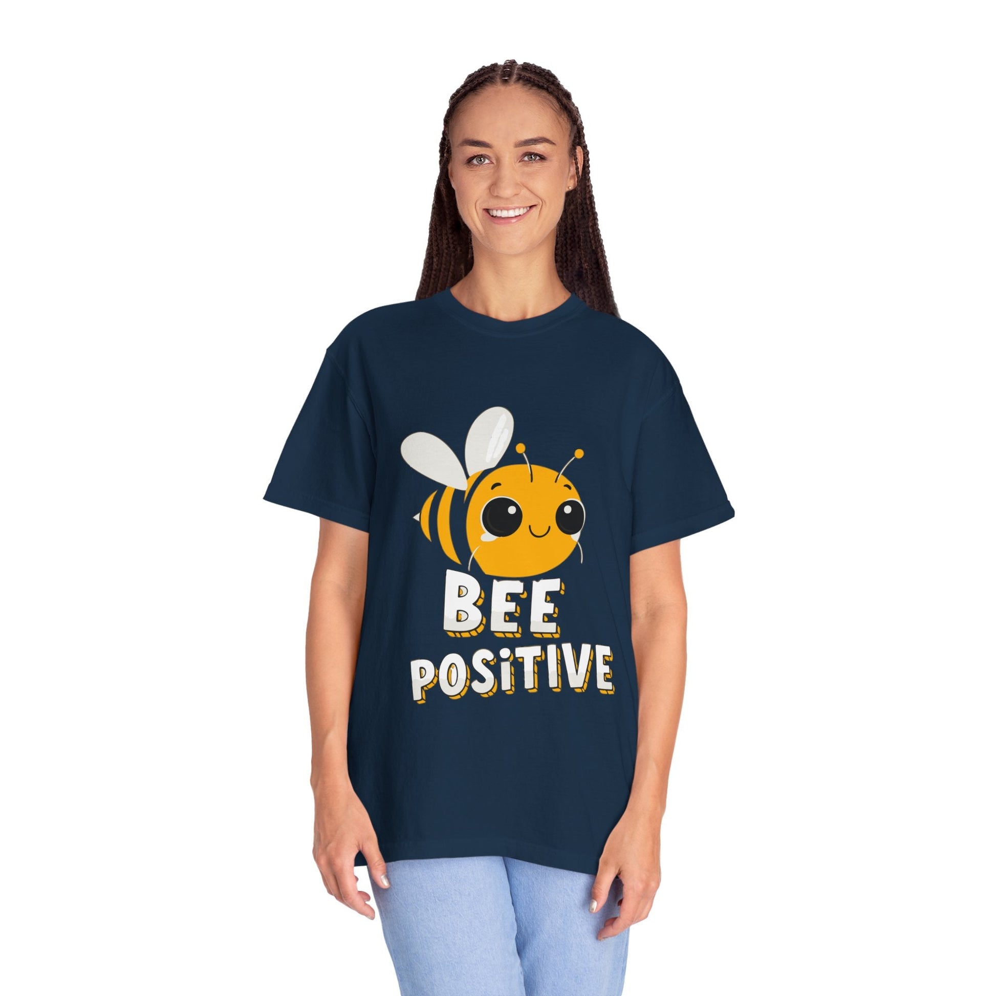 Dyed T-shirt – Snazzy Bee positive Edition Printify