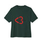 Minimal Heart Symbol Unisex oversized Boxy Tee - snazzymerch