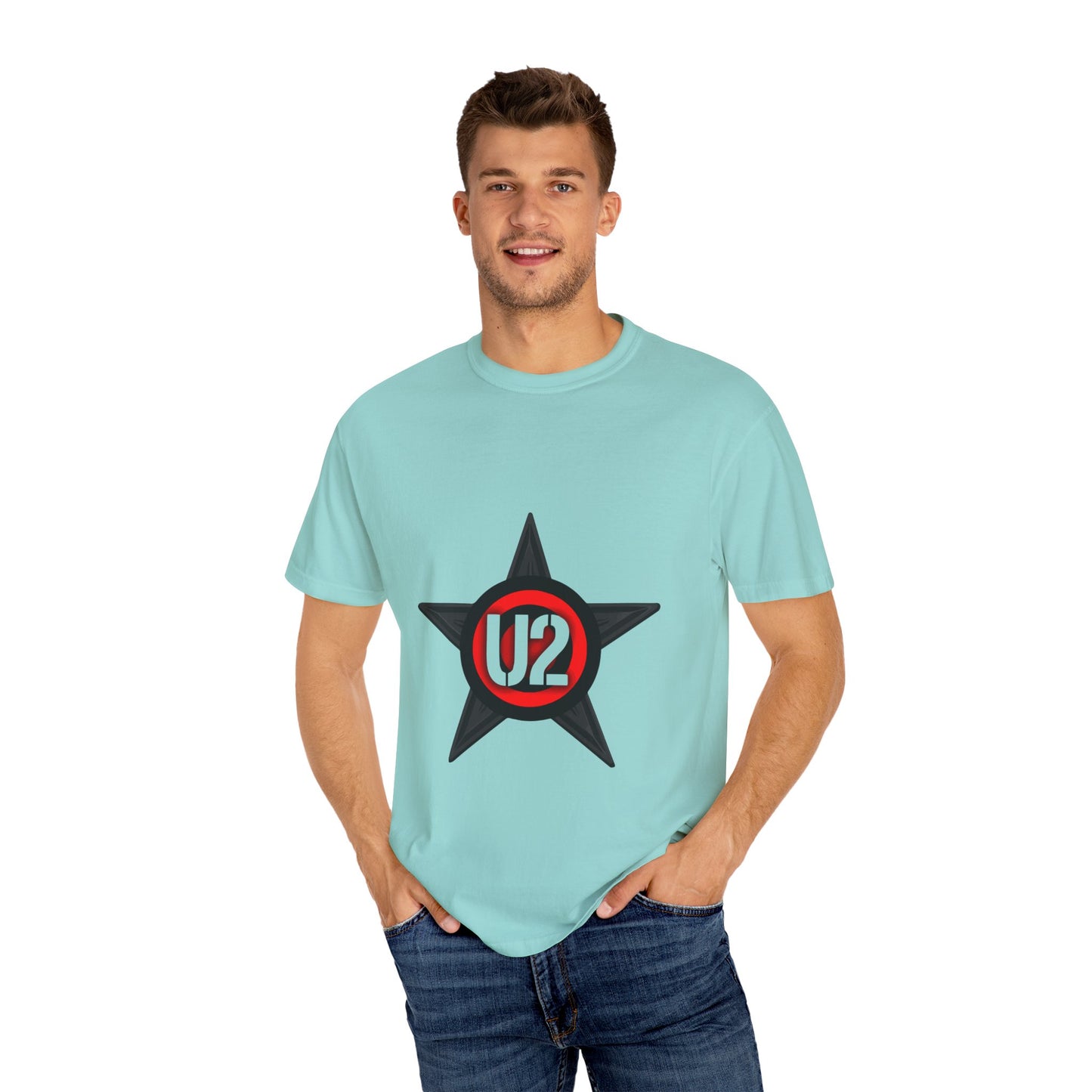 Retro Star Emblem Unisex Garment-Dyed T-shirt - snazzymerch