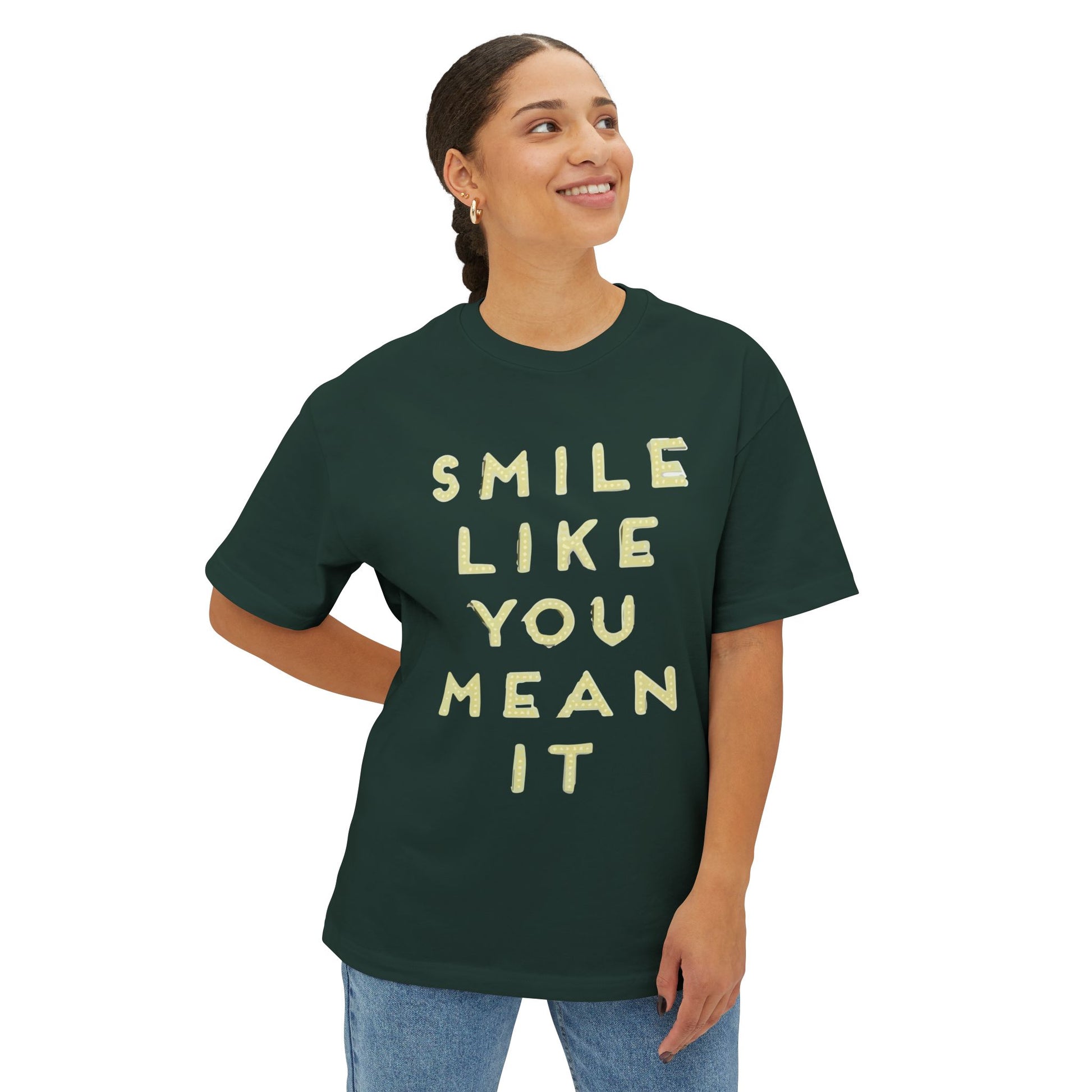 Glow-Inspired Quote Unisex Oversized Boxy Tee - snazzymerch