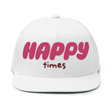 Happy Times Gradient Flat Bill Cap (Embroidery) - snazzymerch