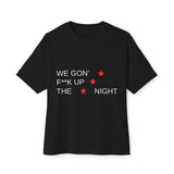 Triple Star Minimal Unisex Oversized Boxy Tee - snazzymerch