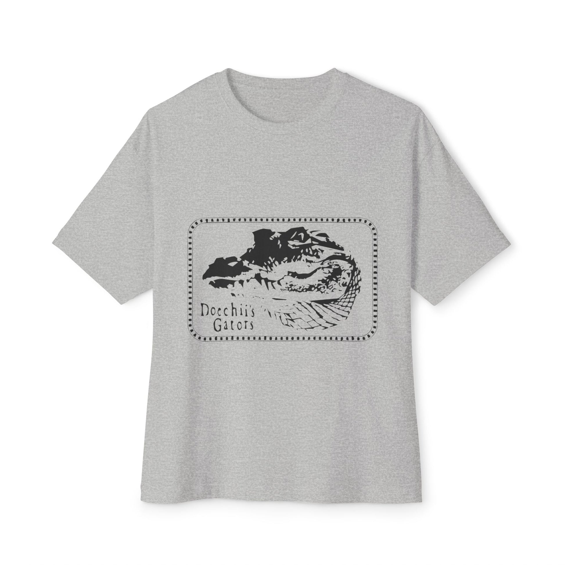 Bold Outline Typography Unisex Oversized Boxy Tee - snazzymerch