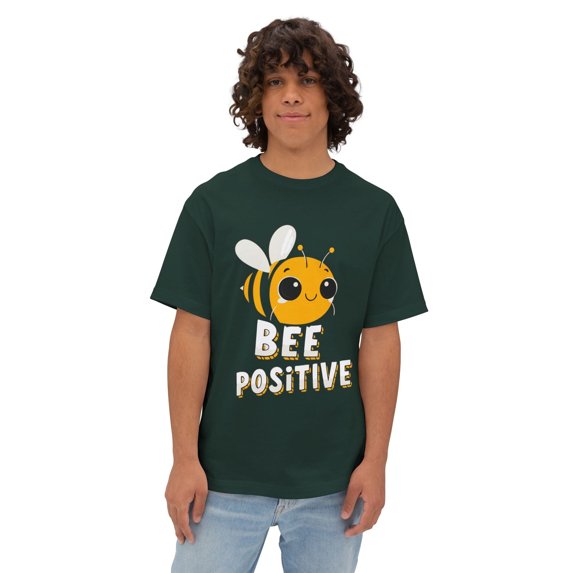 Oversized boxy Tee – Snazzy Bee positive Edition Printify