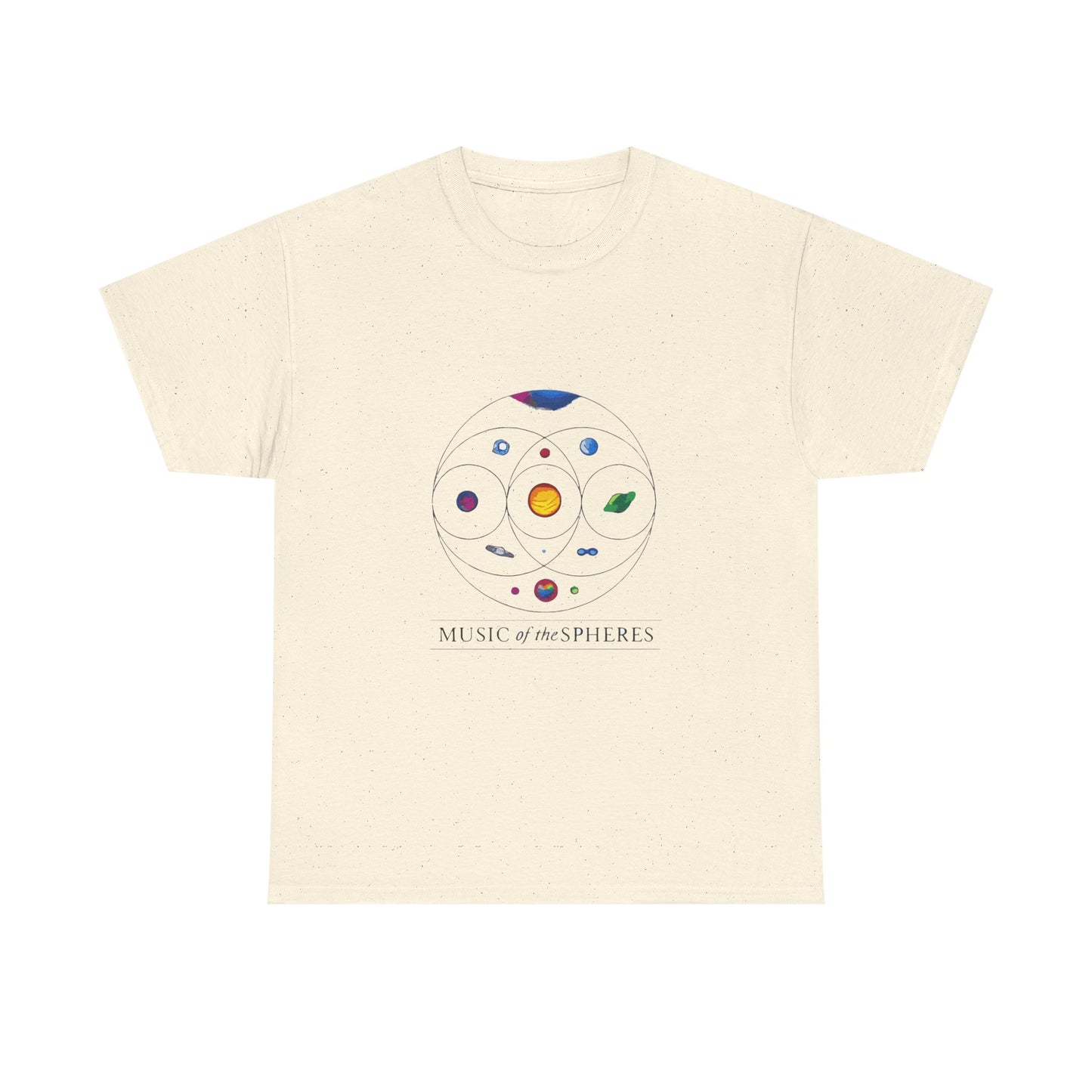 Colorful Planetary Orbit Diagram Unisex Cotton Tee Printify