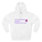Your Dreams Haven’t Forgotten You Three-Panel Fleece Hoodie - snazzymerch