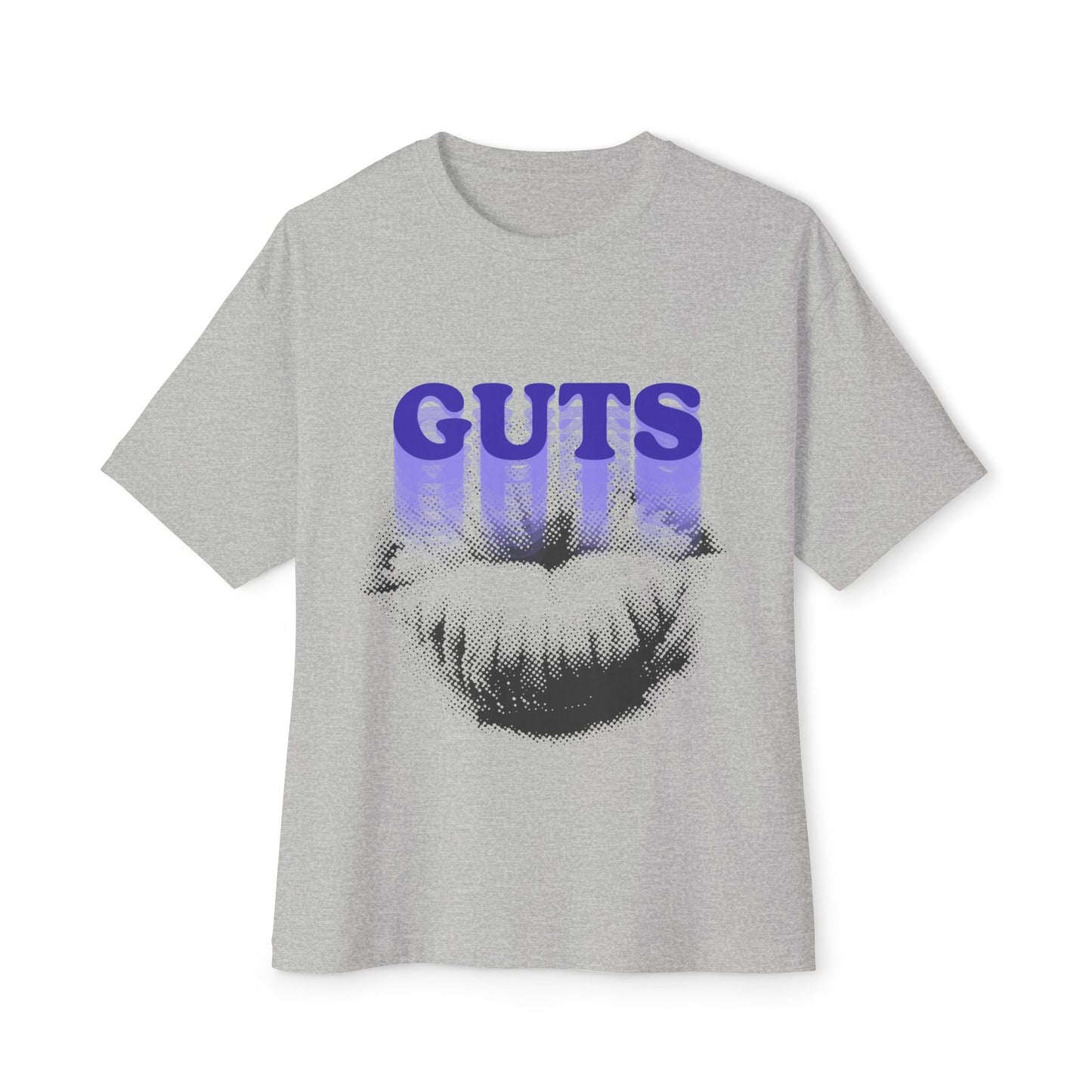 Guts Drip Effect Halftone-Oversized Tee Printify