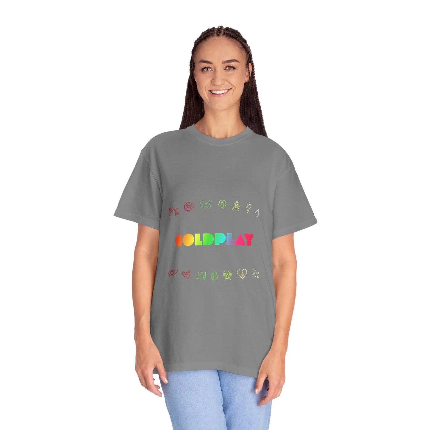 Unisex Garment-Dyed T-Shirt Inspired by Coldplay’s Signage Printify