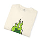 Billie Eilish Inspired Dyed T-shirt – Green Flame Icon Edition Printify