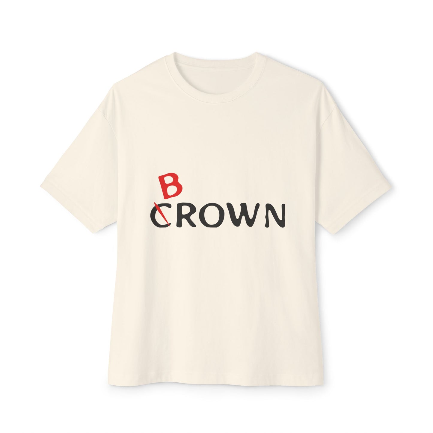 Abstract Red Flag Typography Unisex oversized Boxy Tee - snazzymerch