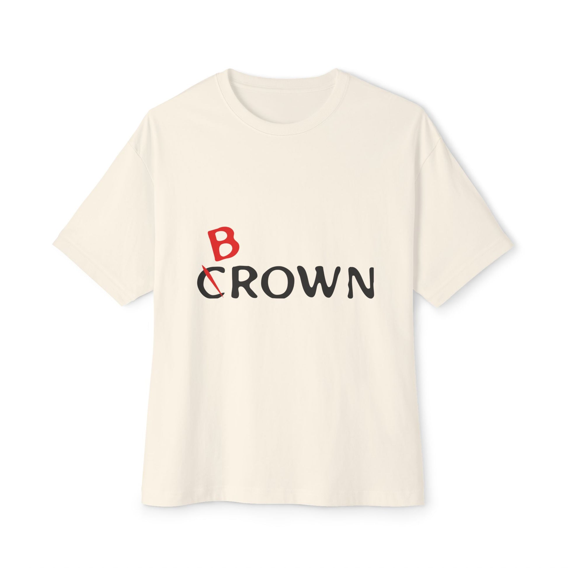 Abstract Red Flag Typography Unisex oversized Boxy Tee - snazzymerch