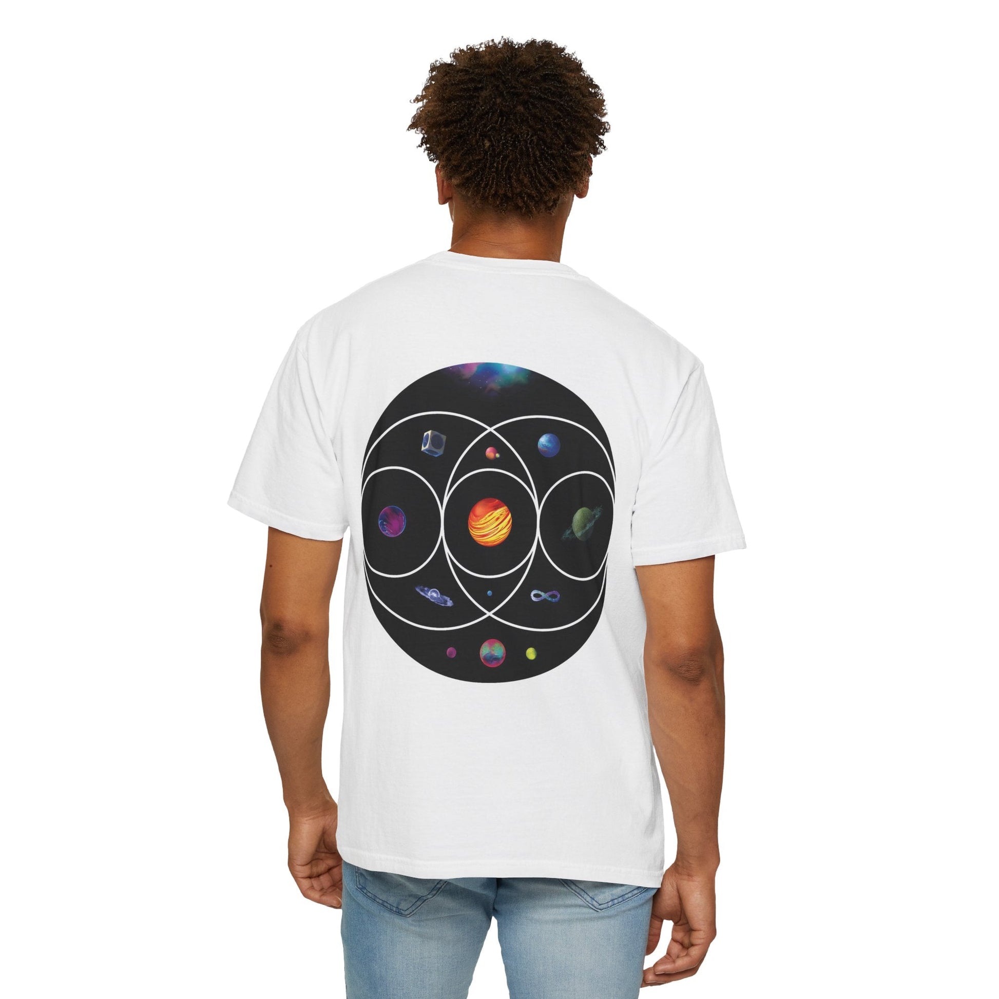 Unisex Garment-Dyed T-Shirt Inspired by Coldplay’s Illustration Concept_B Printify