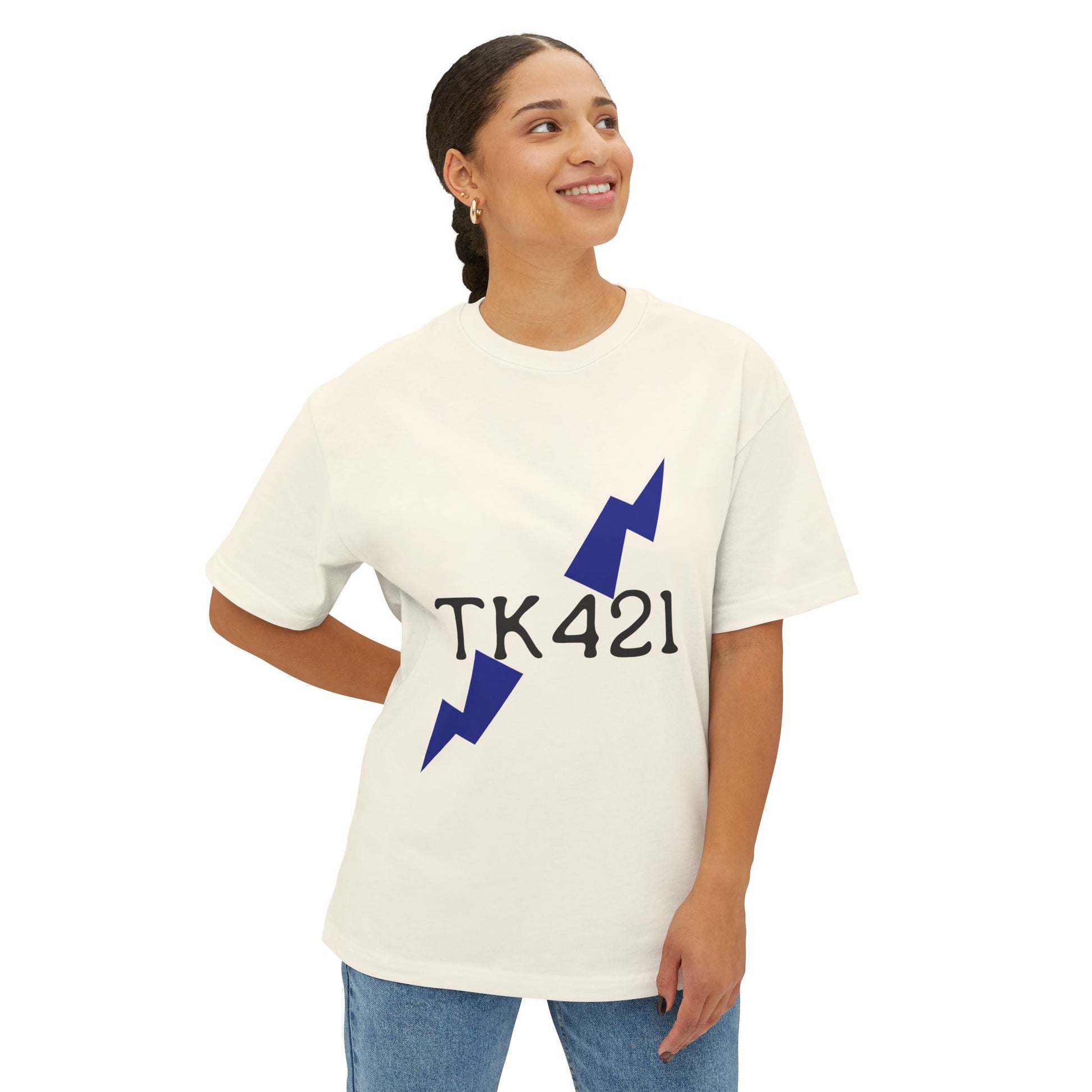 Bolt Duality Unisex Oversized Boxy tee Printify