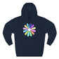 Rainbow Bloom Positivity Three-Panel Fleece Hoodie - snazzymerch