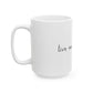 Retro Heart & Self Love Ceramic Mug, (11oz, 15oz) - snazzymerch