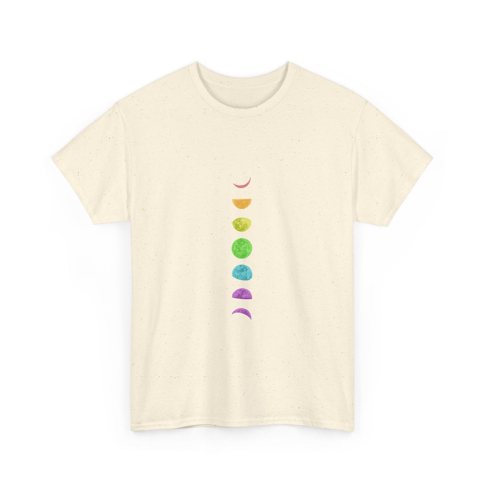 Rainbow Lunar Phases Unisex Cotton Tee Printify