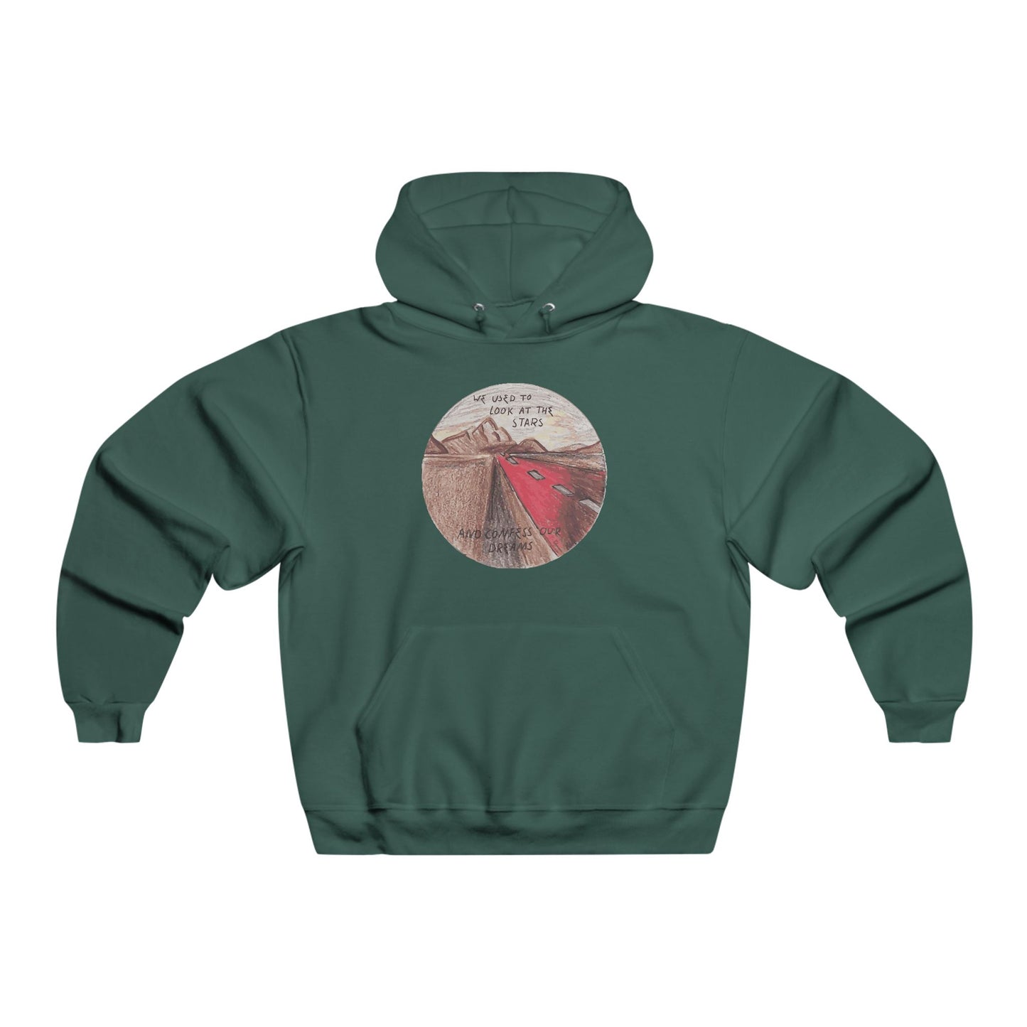 Hand-Drawn Desert Men's NUBLEND® Hooded Sweatshirt - snazzymerch