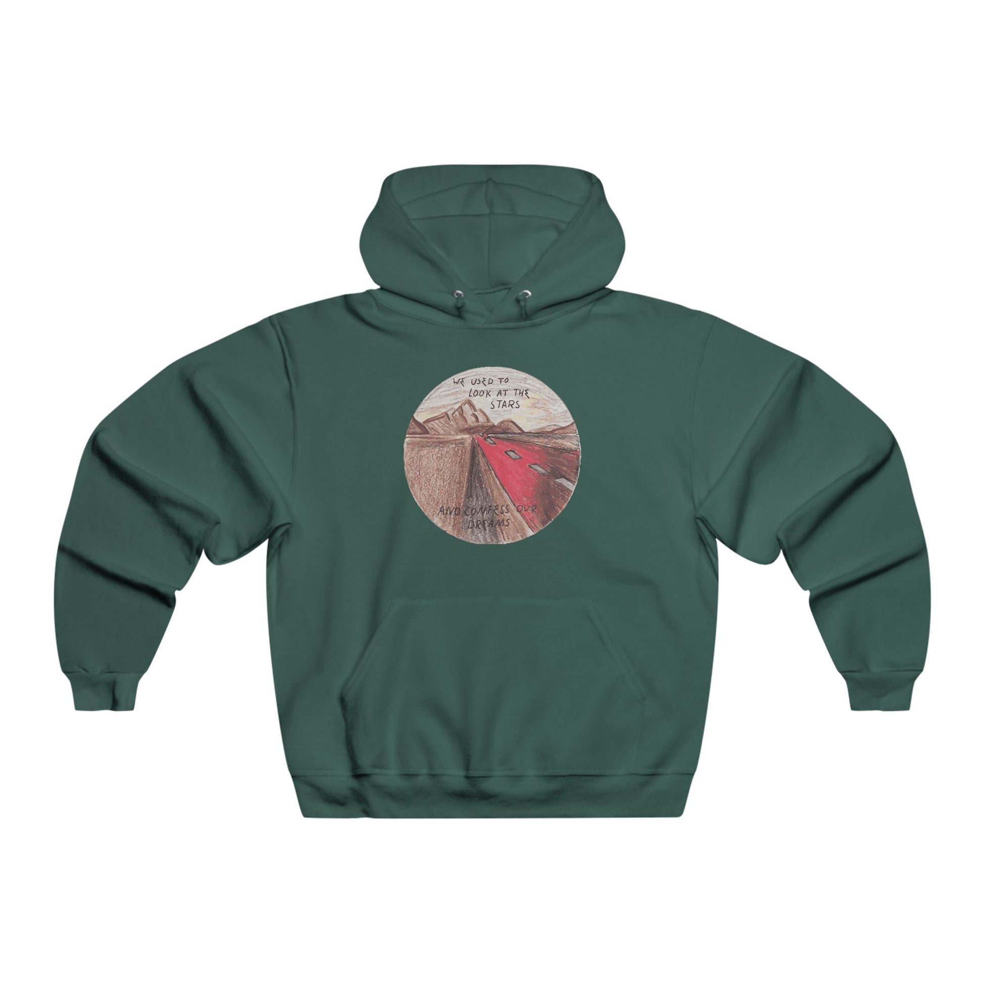 Hand-Drawn Desert Men's NUBLEND® Hooded Sweatshirt - snazzymerch