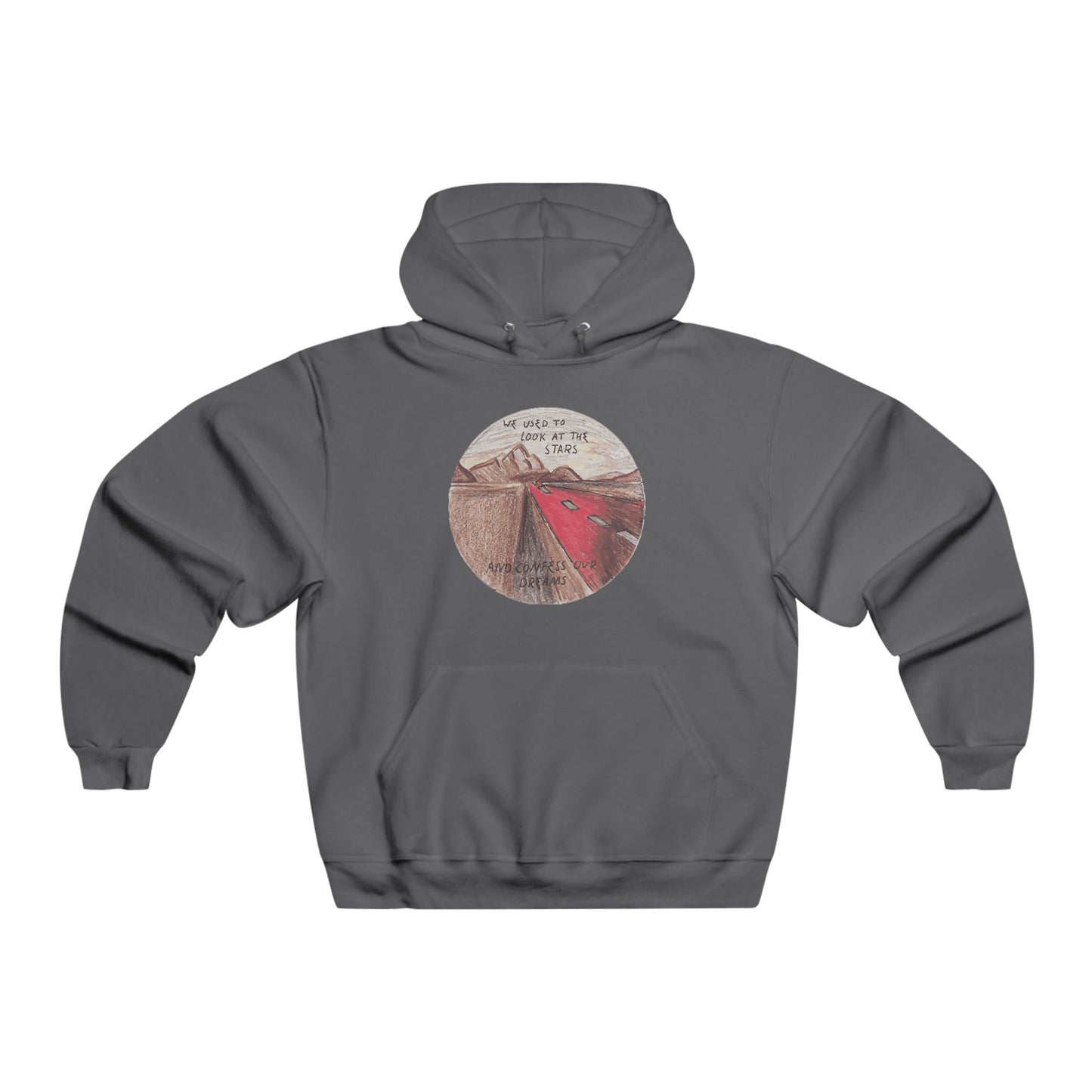 Hand-Drawn Desert Men's NUBLEND® Hooded Sweatshirt - snazzymerch