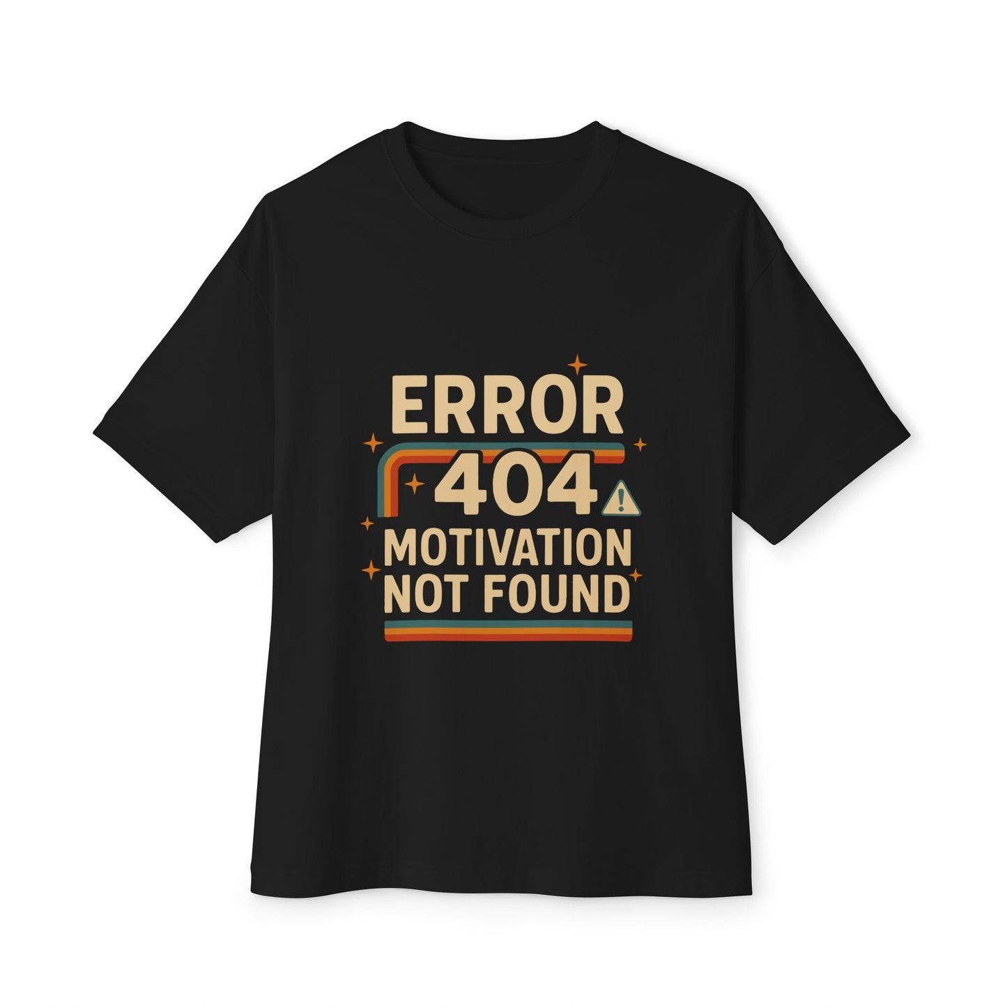 Unisex Oversized Tee – Snazzy Error 404 Edition Printify