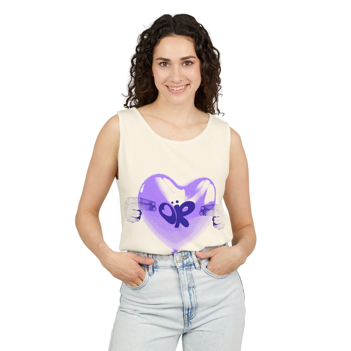 Heart Balloon OR Pop Art-Dyed Tank Top Printify