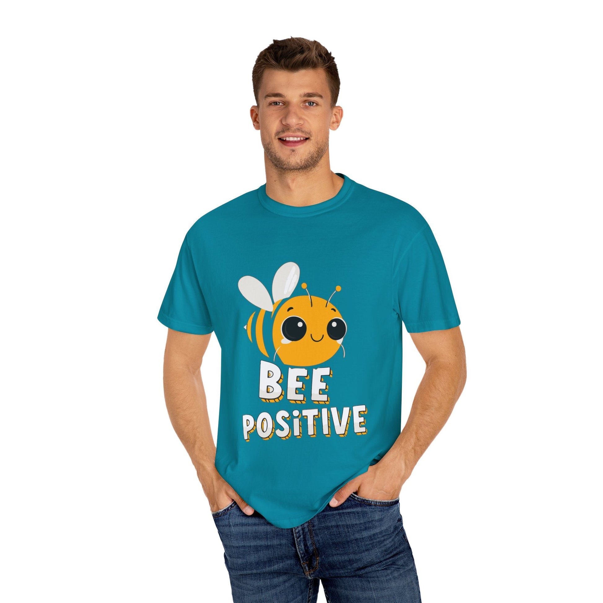 Dyed T-shirt – Snazzy Bee positive Edition Printify